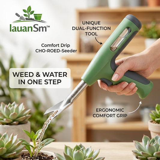 LauanSm™ Comfort Drip Dual-Function Seeder & Weeder — All-in-One Ergonomic Precision Handheld Gardening Tool for Succulents, Seeds, and Indoor Planting